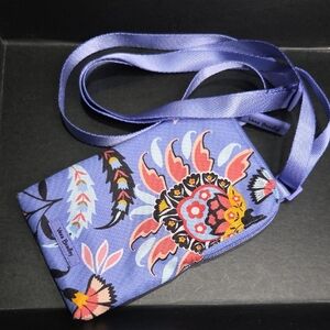 Vera Bradley Blue and Pink Floral ID Lanyard